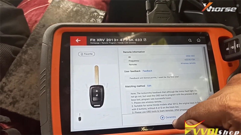 Xhorse Vvdi Key Tool Plus Adds Honda Wr V Id47 Via Obd Done (2)