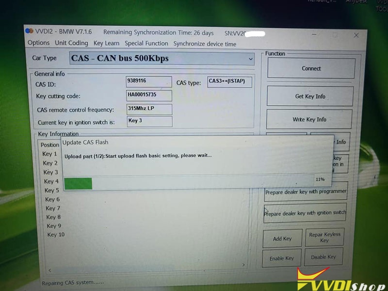 2009 Bmw X5 Cas3 Add Key 4