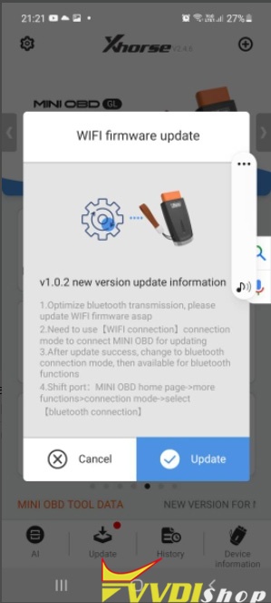 Vvdi Mini Obd Tool Update Firmware 1
