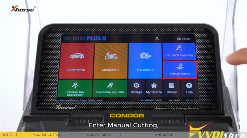 How To Use Xhorse Condor Xc Mini Plus Ii Manual Cutting (1)