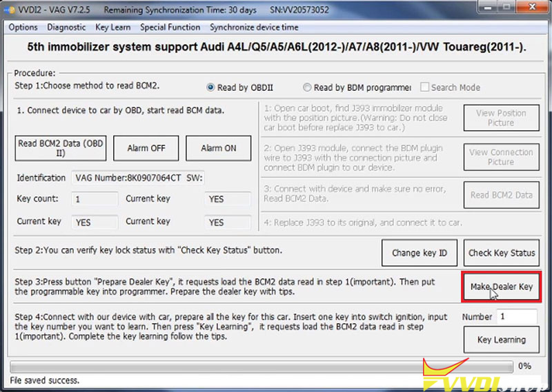 Xhorse Vvdi2 Program Audi Q5 Remote Key Learning (4)