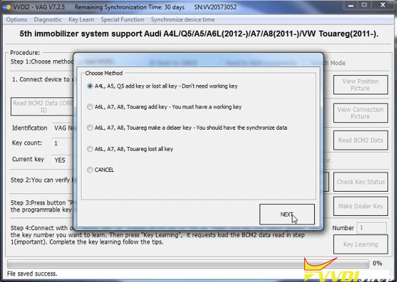 Xhorse Vvdi2 Program Audi Q5 Remote Key Learning (5)