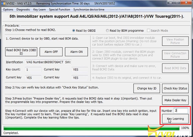Xhorse Vvdi2 Program Audi Q5 Remote Key Learning (8)