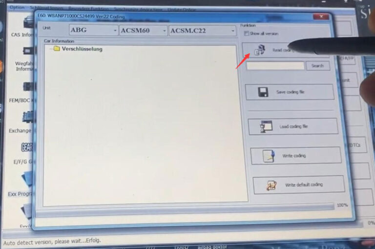 BMW E61 E60 Airbag Seat Occupancy Sensor Coding with Xhorse VVDI