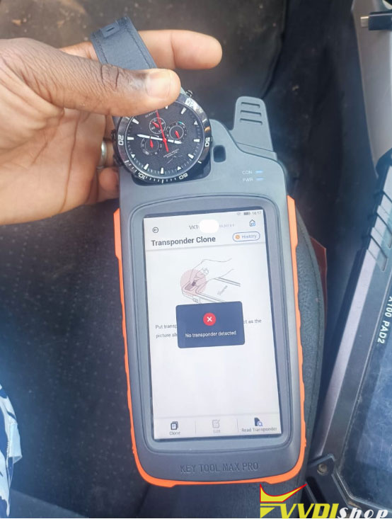 Xhorse Smart Watch No Transponder Detected 1