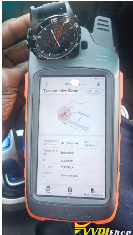 Xhorse Smart Watch No Transponder Detected 2