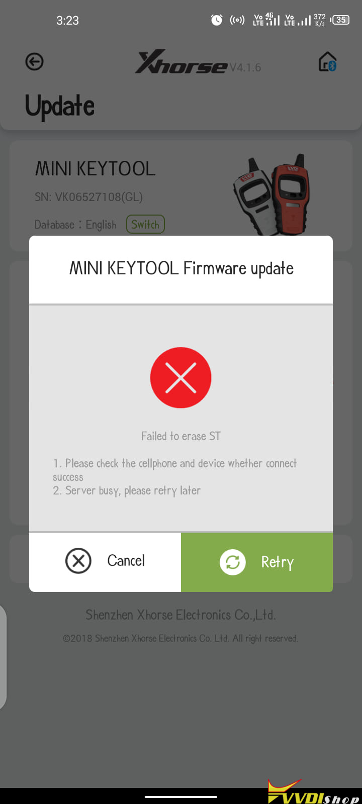 Xhorse Vvdi Mini Key Tool Failed To Erase St 1