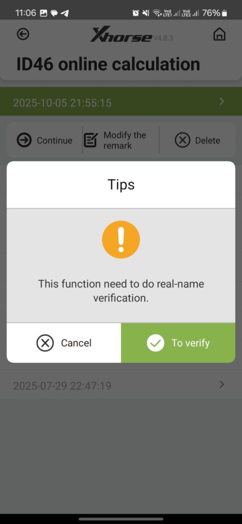 Xhorse Key Tool Id46 Calculation Verification 1