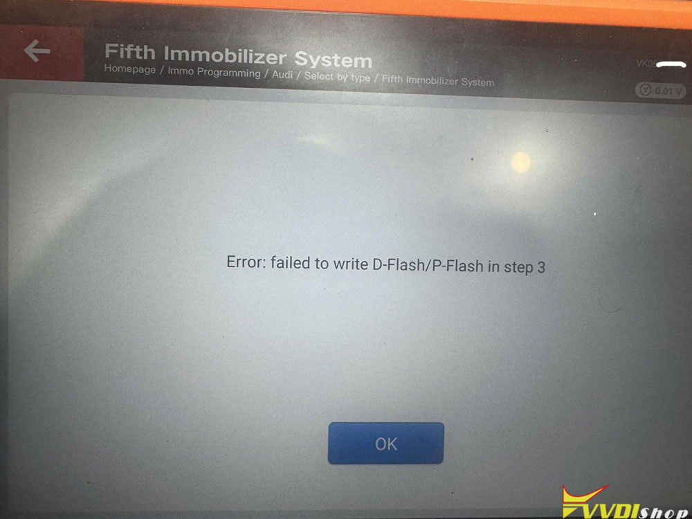 Xhorse Key Tool Plus Failed To Write Audi Bcm2 Dflash Pflash 1