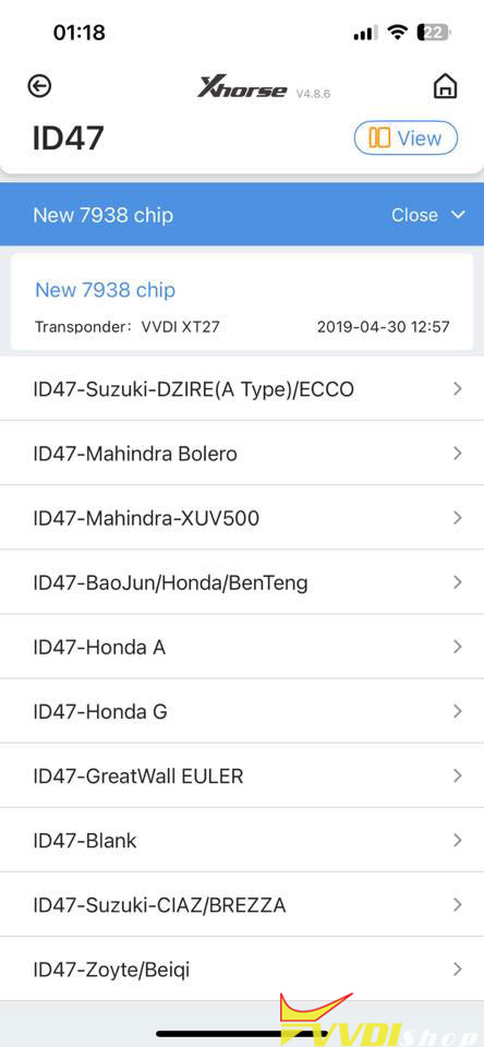 Xhorse Xt27a Hyundai Id47