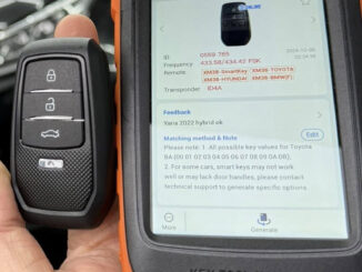 Toyota Yaris 2022 4A BA Lost keys with key tool max pro 1