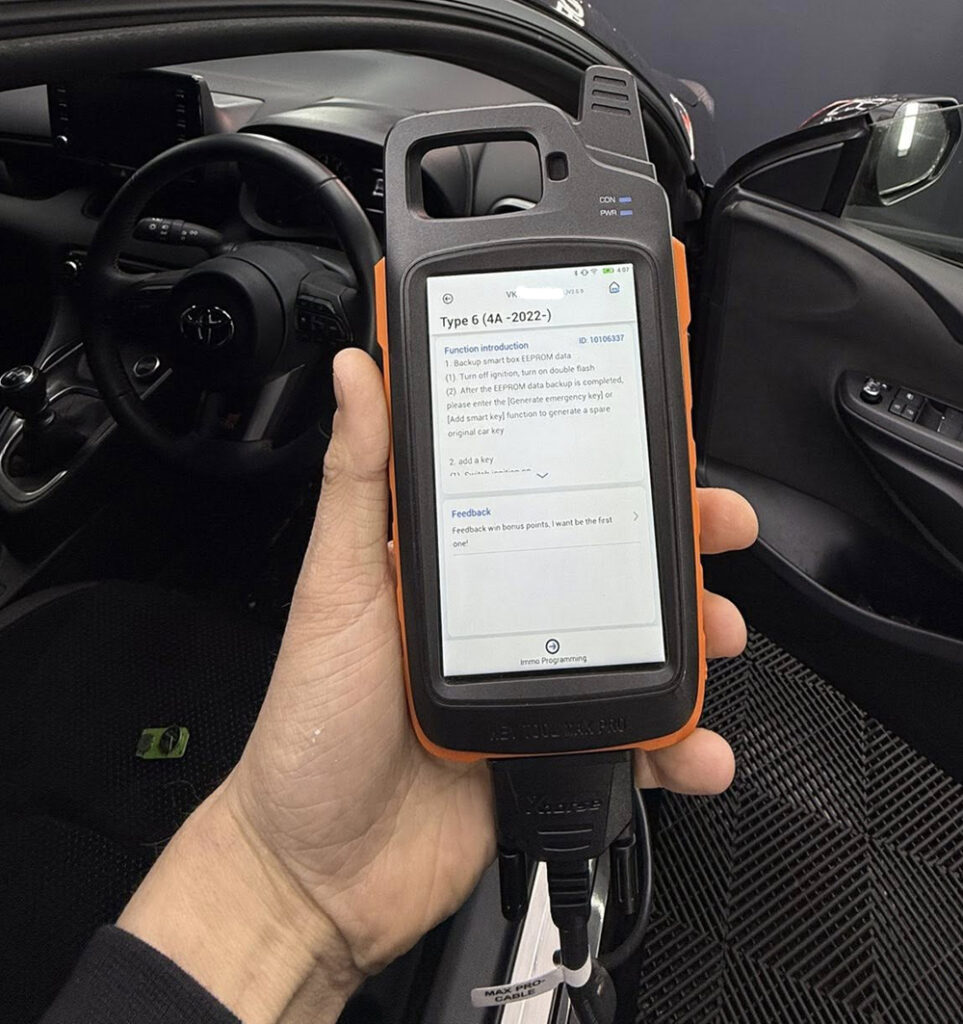 Toyota Yaris 2022 4A BA Lost keys with key tool max pro 4 Toyota Yaris 2022 4A BA Lost keys with key tool max pro 4