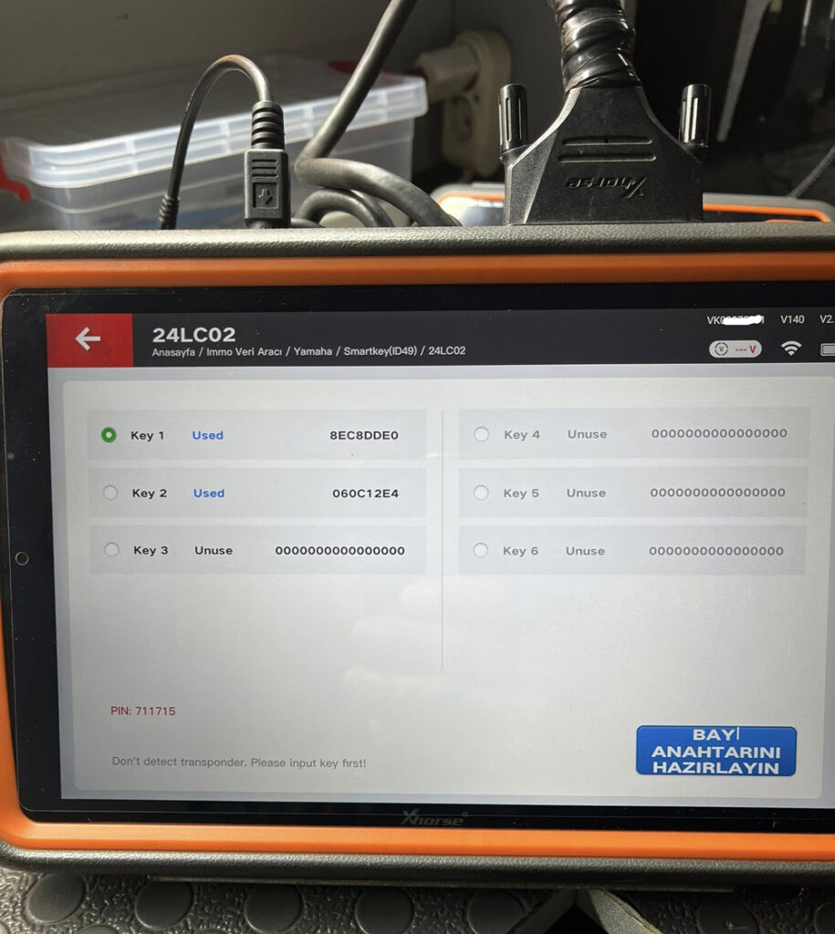 vvdi key tool plus yamaha 24LC02 akl 7 vvdi key tool plus yamaha 24LC02 akl 7