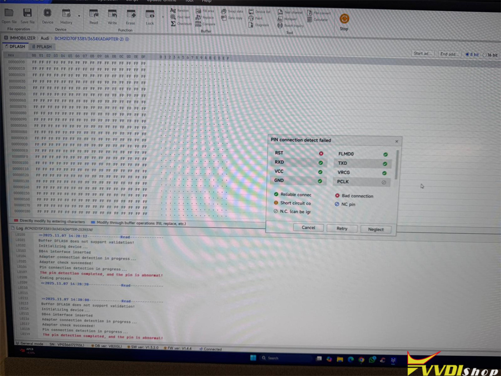 xhorse audi bcm2 adapter pin is abnormal xhorse audi bcm2 adapter pin is abnormal