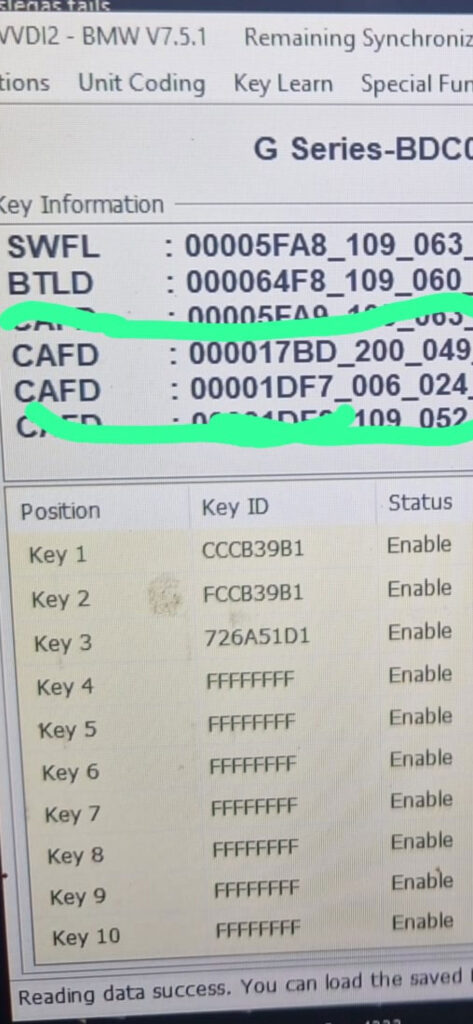 vvdi2 bmw bdc2 coding known error 5