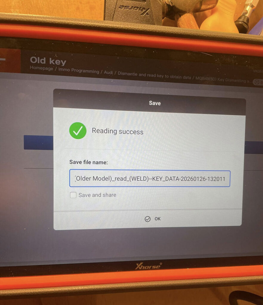 xhorse add audi a3 mqb49 5d key 6 xhorse add audi a3 mqb49 5d key 6