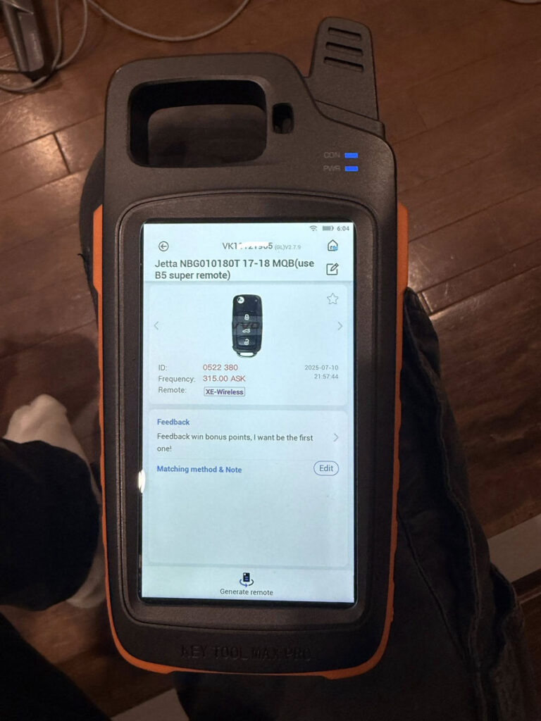 xhorse b5 super remote jetta kessy not working 1