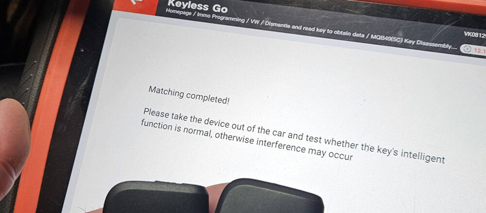 VW Tiguan 2024 MQB49 5C key with Xhorse VVDI Key Tool Plus 1