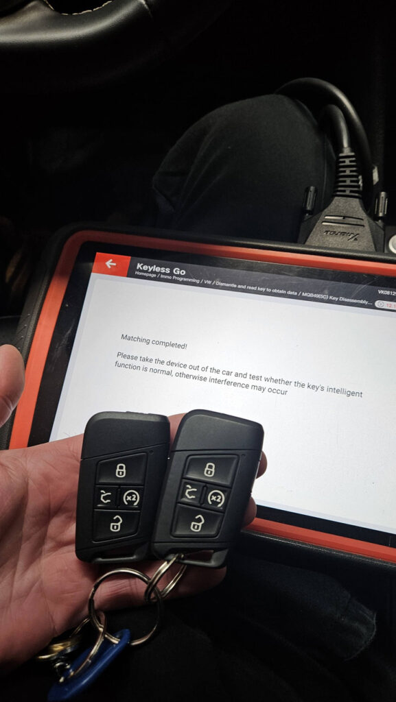 VW Tiguan 2024 MQB49 5C key with Xhorse VVDI Key Tool Plus 1