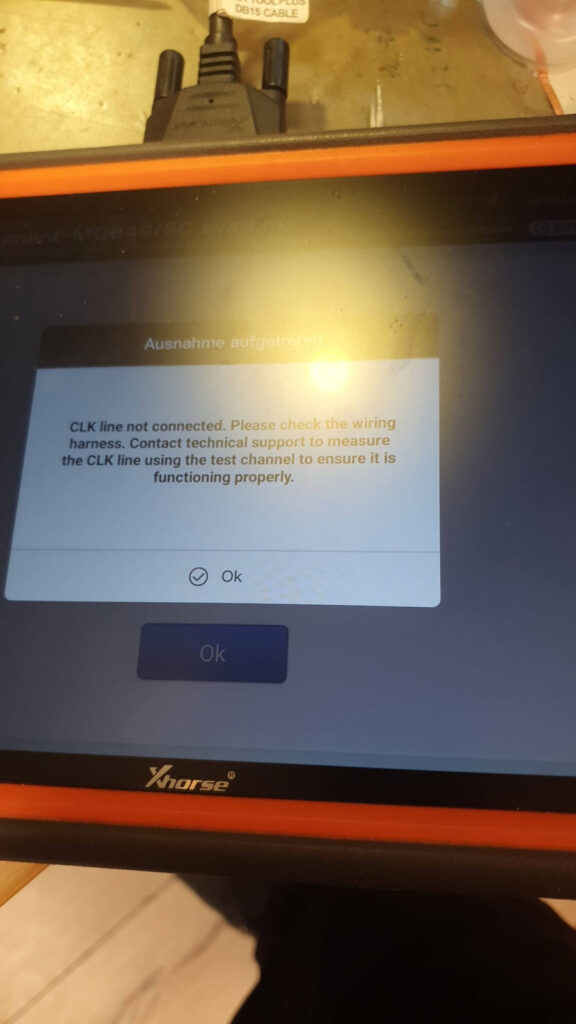 vvdi key tool plus mqb49 5c clk not connected 4