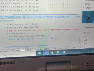 Xhorse Multi Prog Audi BCM2 D70F3239 Chip Data Erase Failed 1