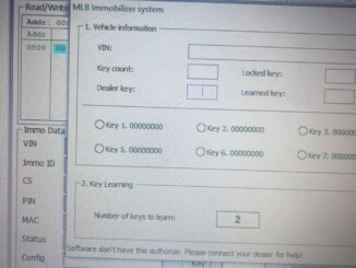 VVDI2 MLB Software does not have license