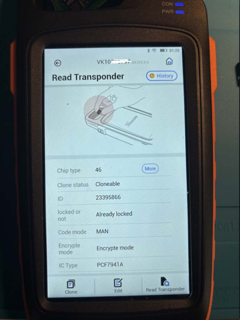 xhorse Unlock Opel PCF7941A Remote Key 2