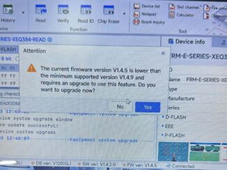 xhorse multi prog current firmware version is lower 1